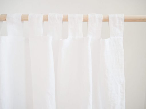 White tab top curtains