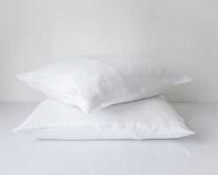 white linen pillowcase