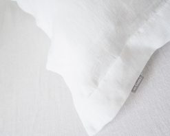 White Oxford linen pillowcases