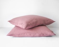 Linen pillowcases dusty pink