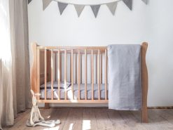 Baby Doll Bedding Drake Linen Look Big Crib Rail Grey 