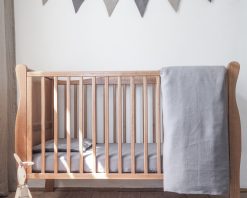 Linen crib bedding set
