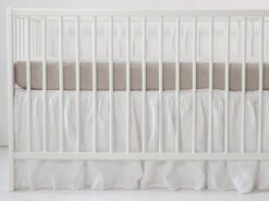 Gender neutral linen crib sheet