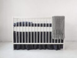 Linen crib valance