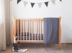 Linen crib bedding for boy