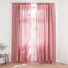 linen curtains in dusty pink