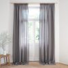 Gray linen curtains for living room