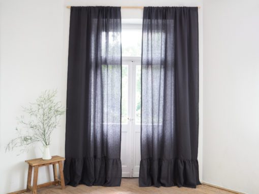 Scandinavian style linen curtains