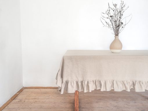 Natural linen tablecloth