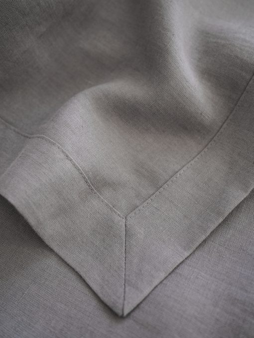 Gray linen tablecloth