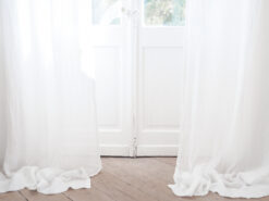 white linen sheer curtains