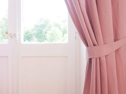 Linen curtains tie backs