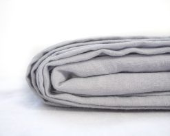 linen flat sheet light gray