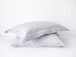 Light gray Oxford linen pillowcases