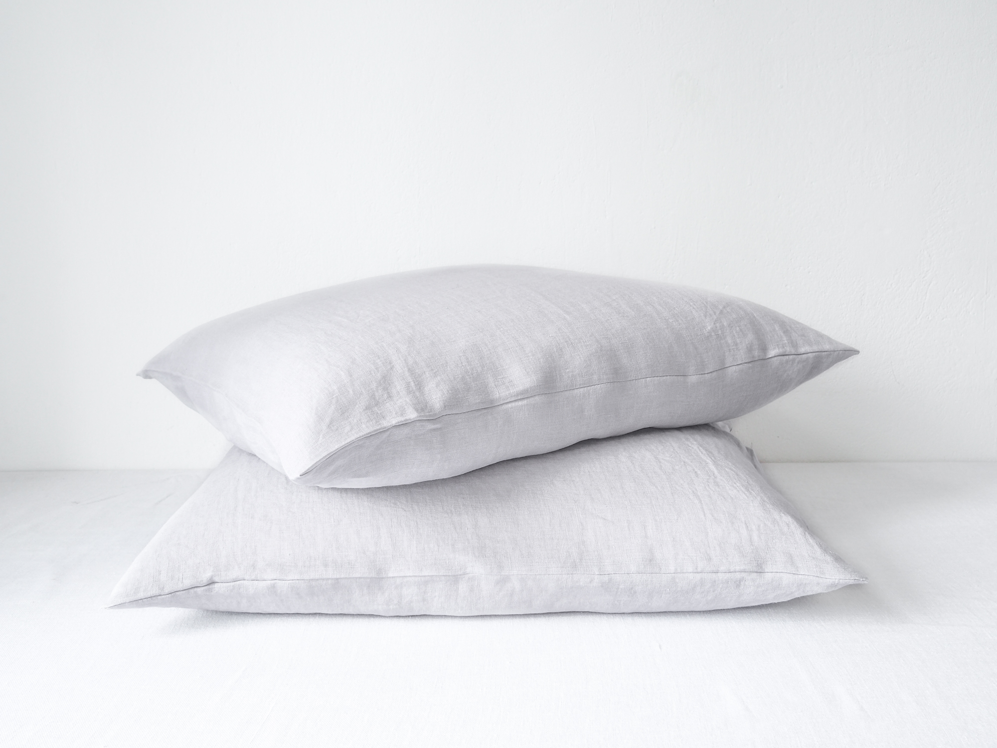 Light gray linen pillowcases