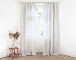 Striped heavy weight linen curtains