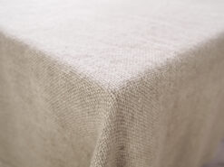 Ruffled burlap tablecloth