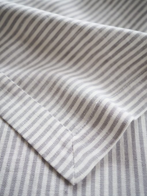 Striped solid linen tablecloth