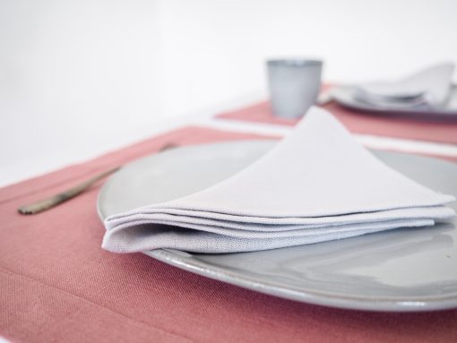 light gray linen napkins