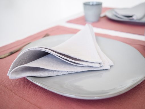 light gray linen napkins