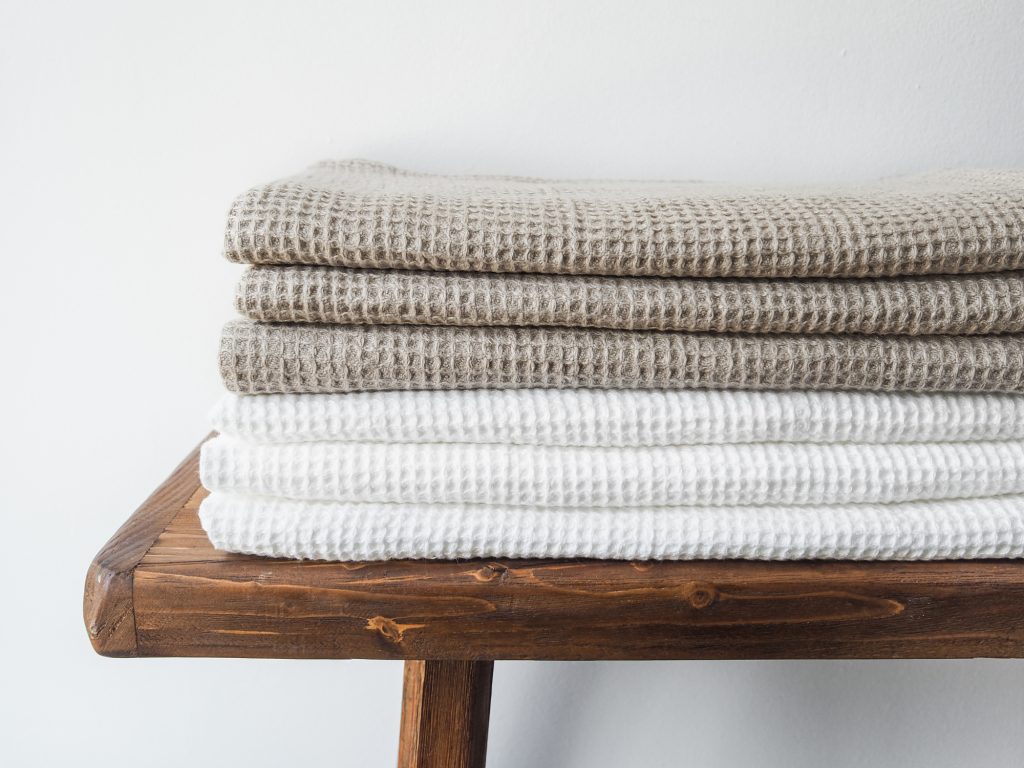 Linen waffle towel as a gift for Dad
