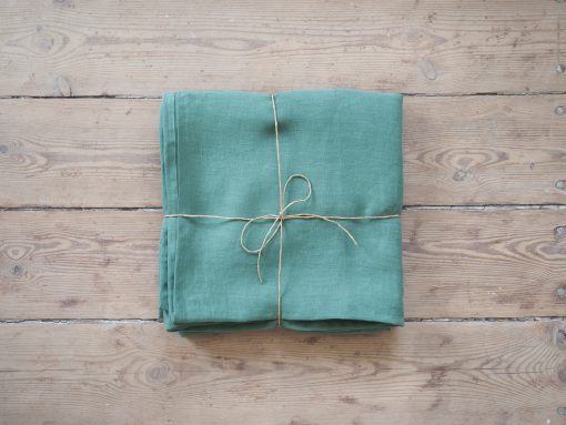 Green linen flat sheet