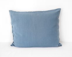 Blue linen pillowcases