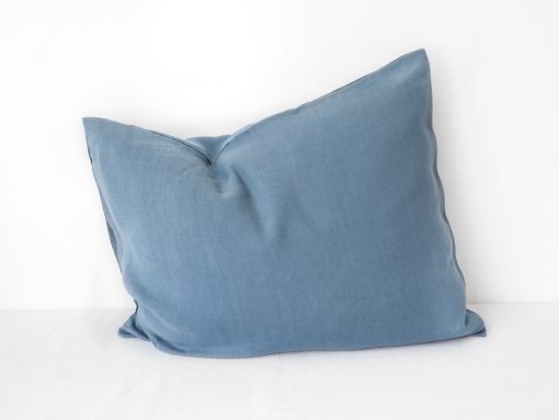 Blue linen pillowcases