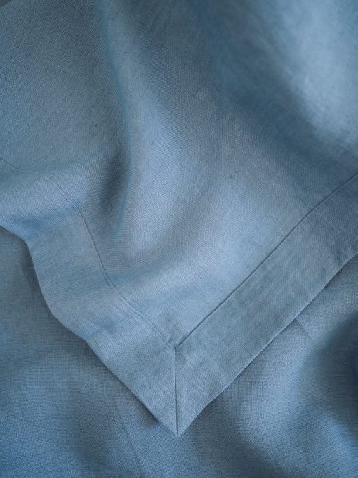 blue linen tablecloth