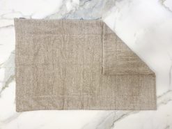 Linen bathroom mat