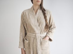 Linen terry robe