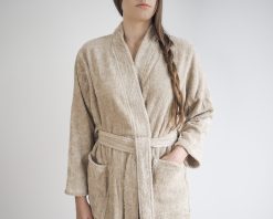 Linen terry robe