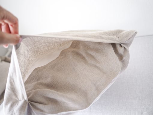 Linen pillowcase for a body pillow