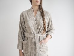 Terry robe made of linen