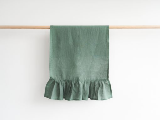 green linen dish towels