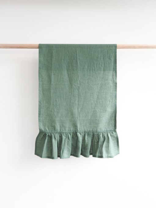 green linen dish towels