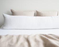 Linen pillow case for long pillow