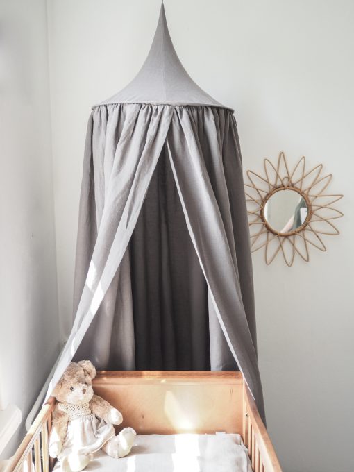 Linen canopy for boy's room
