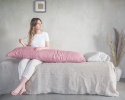 Pink pregnancy pillow