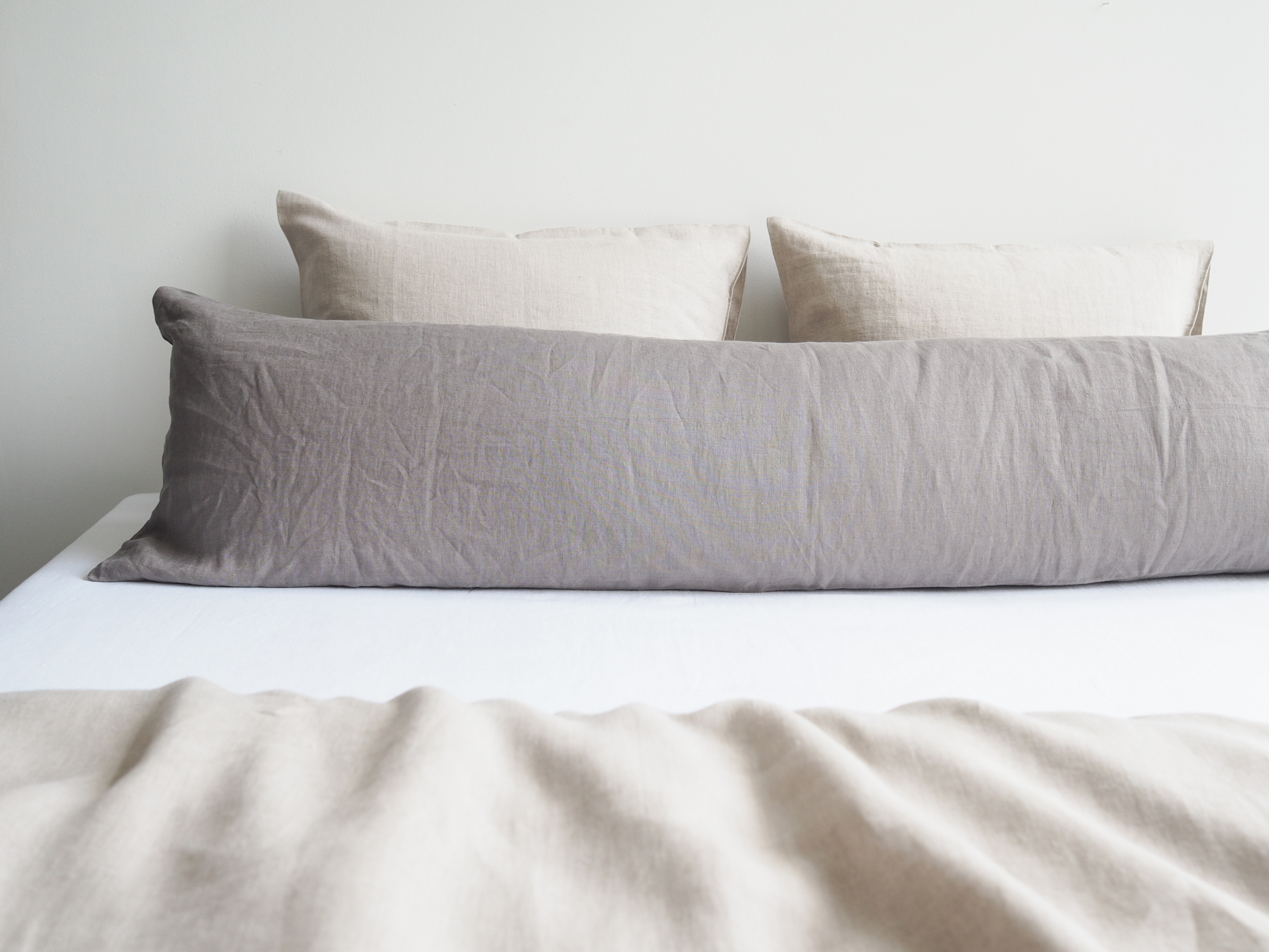 Gray pillow for side sleeping