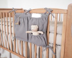 Gray crib organizer