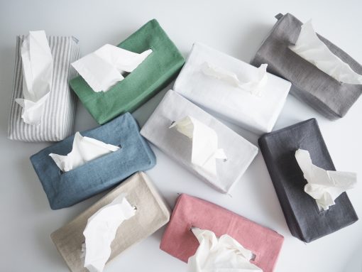 linen tissue box cover