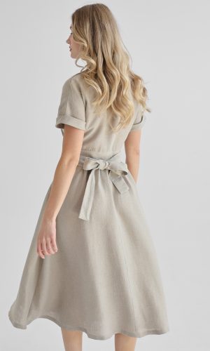 linen wrap dress