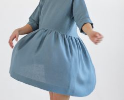 Linen dress for a pregnant woman