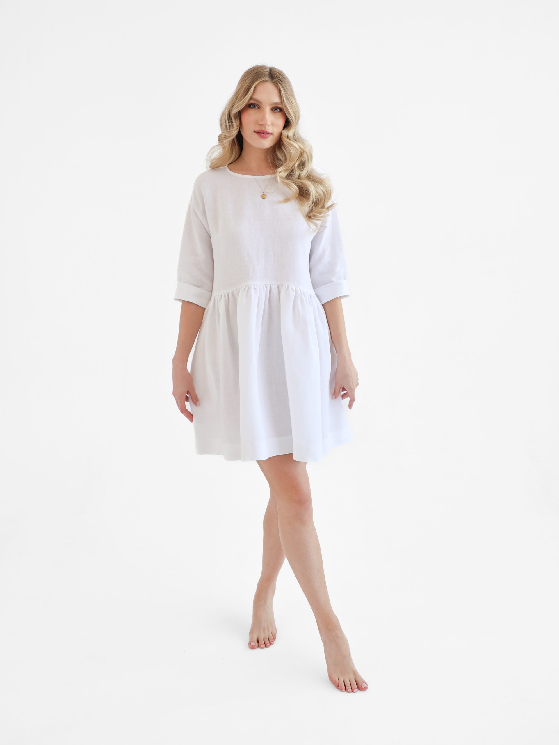 Linen dress for hot weather