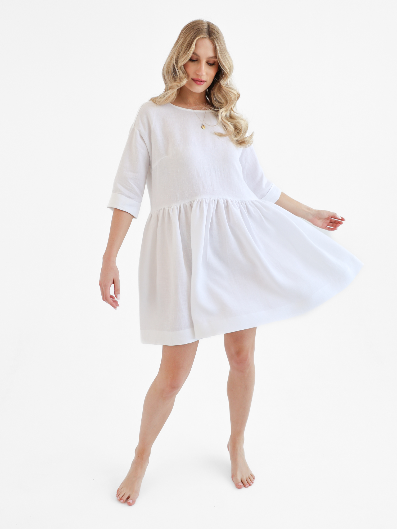 Linen dress for hot weather