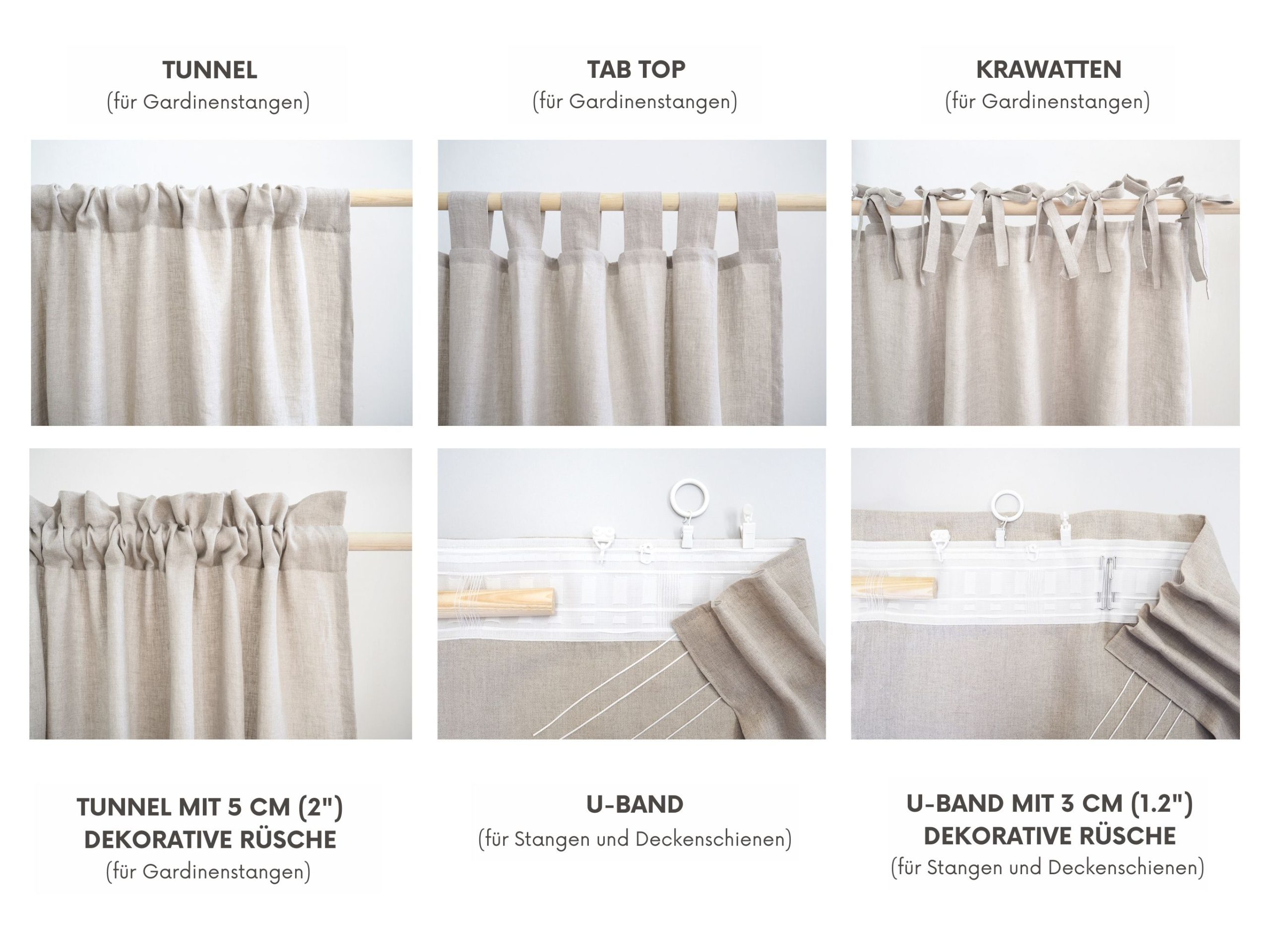 tab top vorhang | medium linen natural