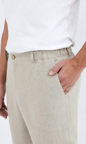 Lniane spodnie męskie