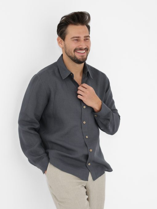 Airy linen men's shirt