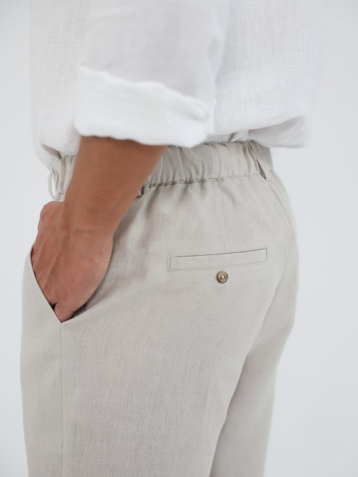 męskie lniane spodnie